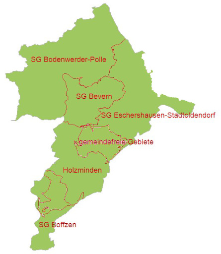 Karte Landkreis Holzminder